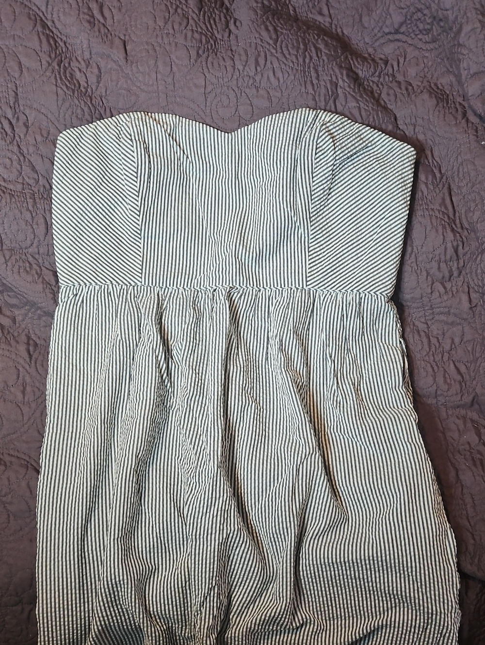 J. Crew Weddings & Parties Mandy Strapless Seersucker Dress Women's Size 16
